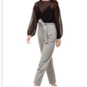 Aritzia Wilfred Jallade / Tie Front Wool and Cashmere Pant Grey Sz 0
